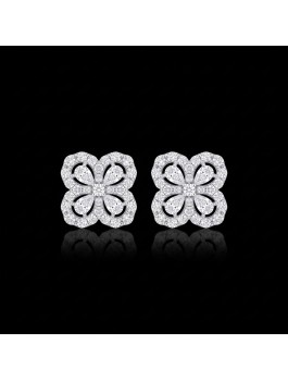 0.57CT  對裝花形培育鑽耳環 - 0.57CT Flower-Sharp LAB-GROWN DIAMOND EARRINGS (PAIR)