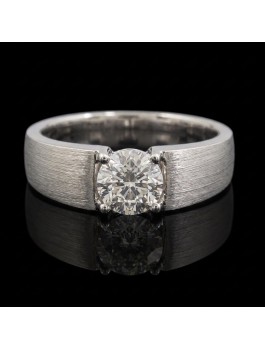1.01CT 足鉑金 男裝圓形培育鑽戒 - 1.01CT PT950 ROUND-CUT LAB-GROWN DIAMOND RING