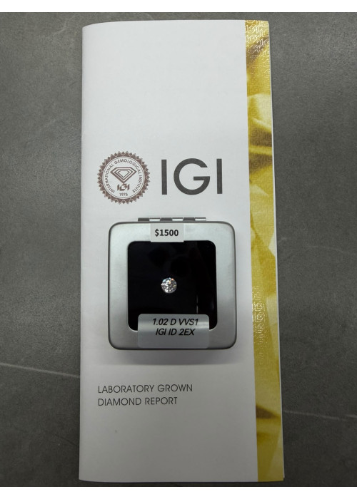 1.02ct  IGI Lab Grown Diamond 培育鑽石