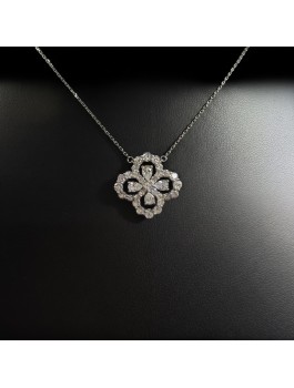 1.049CT 足鉑金 花形圍石培育鑽頸鏈 - 1.049CT PT950 FLOWER-SHAPE LAB-GROWN DIAMOND NECKLACE