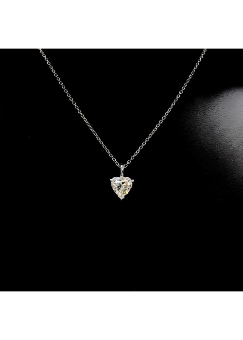 1.06CT 足鉑金 心形培育鑽頸鏈 - 1.06CT PT950 HEART-CUT LAB-GROWN DIAMOND NECKLACE