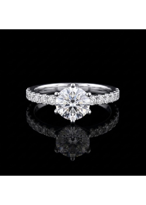 1.50ct 足鉑金 六爪鑲圓形培育鑽戒 - 1.50ct PT950 ROUND-CUT LAB-GROWN DIAMOND RING