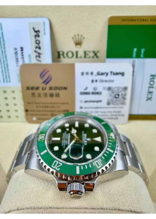 二手  ▶️  Rolex 勞力士 Submariner Date ◀️   116610LV   2018年  綠綠 (40mm)