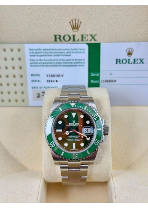 二手  ▶️  Rolex 勞力士 Submariner Date ◀️   116610LV   2018年  綠綠 (40mm)