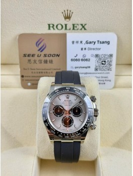 二手 ▶️ Rolex 勞力士  DAYTONA ◀️  126519LN  白金膠帶地通拿  2025年錶  (40mm) 