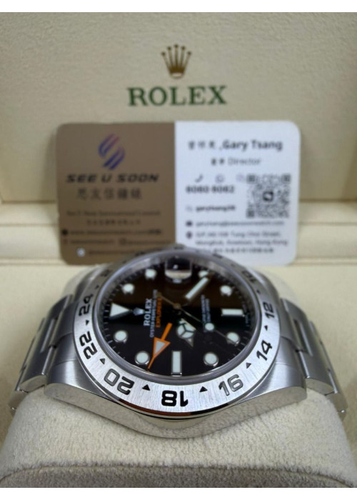 二手 ▶️  Rolex 勞力士 Explorer II ◀️  216570 大黑橙  2019年錶 (42mm)