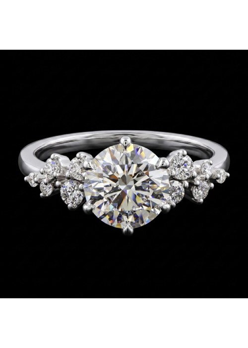 1.03ct 足鉑金 圓形培育鑽戒 - 1.03ct PT950 Round-Cut Lab-Grown Diamond Ring