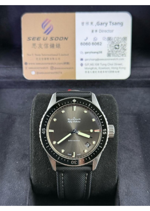 二手  ▶️ Blancpain 寶珀 Bathyscaphe ◀️ 5000 1110 NAKA   2014年錶  (43mm)