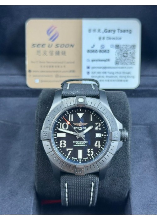 二手 ▶️ BREITLING 百年靈 Avenger Seawolf Night Mission ◀️   V17319101B1X1 - 2025年錶  (45mm)