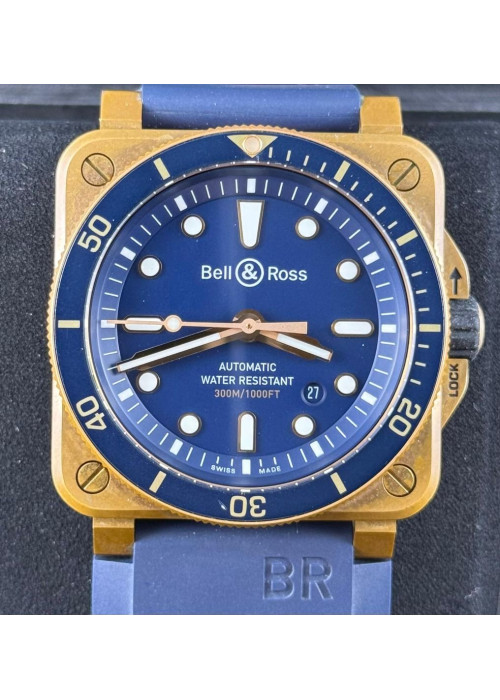 二手 ▶️ BELL & ROSS 柏萊士 INSTRUMENTS ◀️ BR0392-D-LU-BR/SCA 2020年錶 (42mm) 
